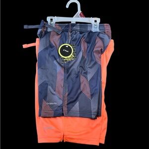 Boy’s Athletic Shorts 2-Pack - Black and Orange Size 6-7
NWT